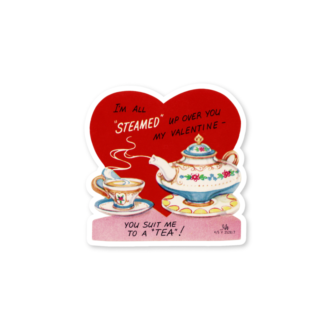 4-Pack Vintage Valentine Die Cut Stickers
