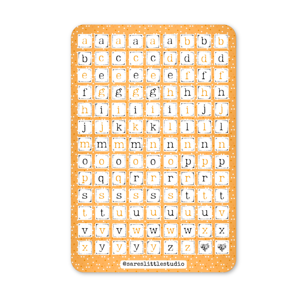 Halloween Rubber Stamp Letters