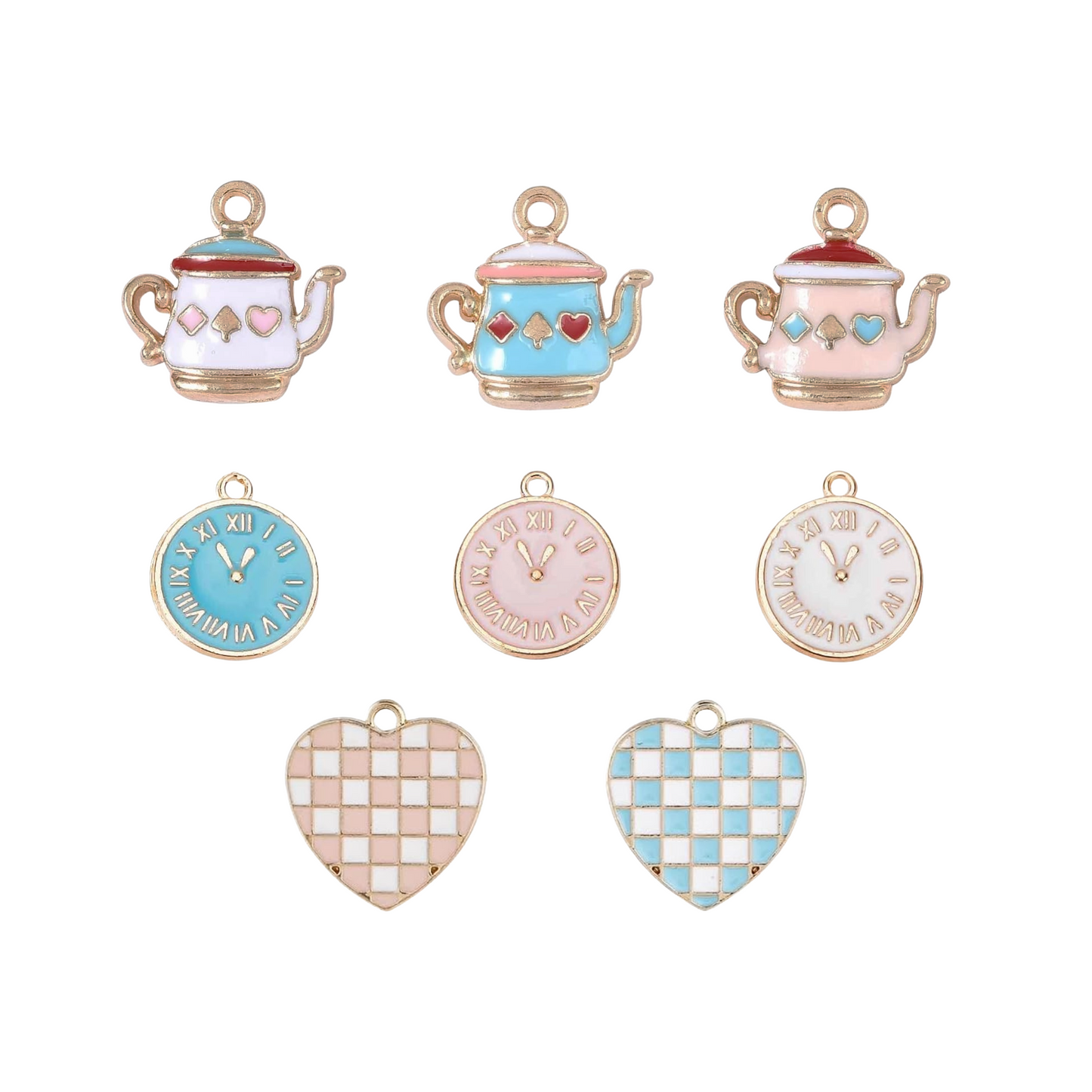 Assorted Tea Party Charms - Gold