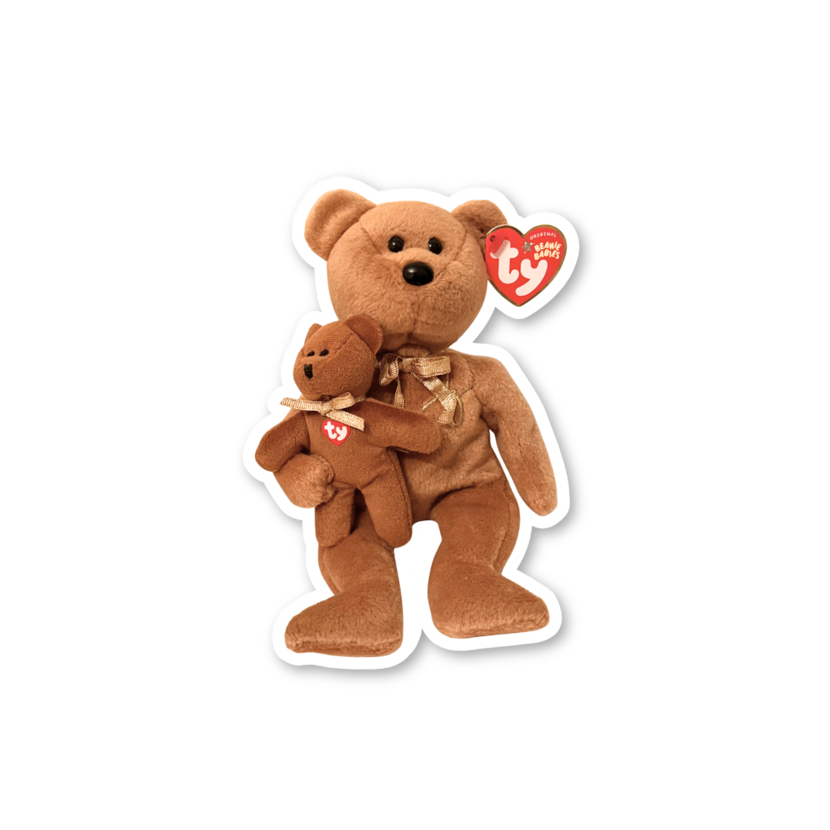 Ty Bear Holding Mini Teddy Sticker