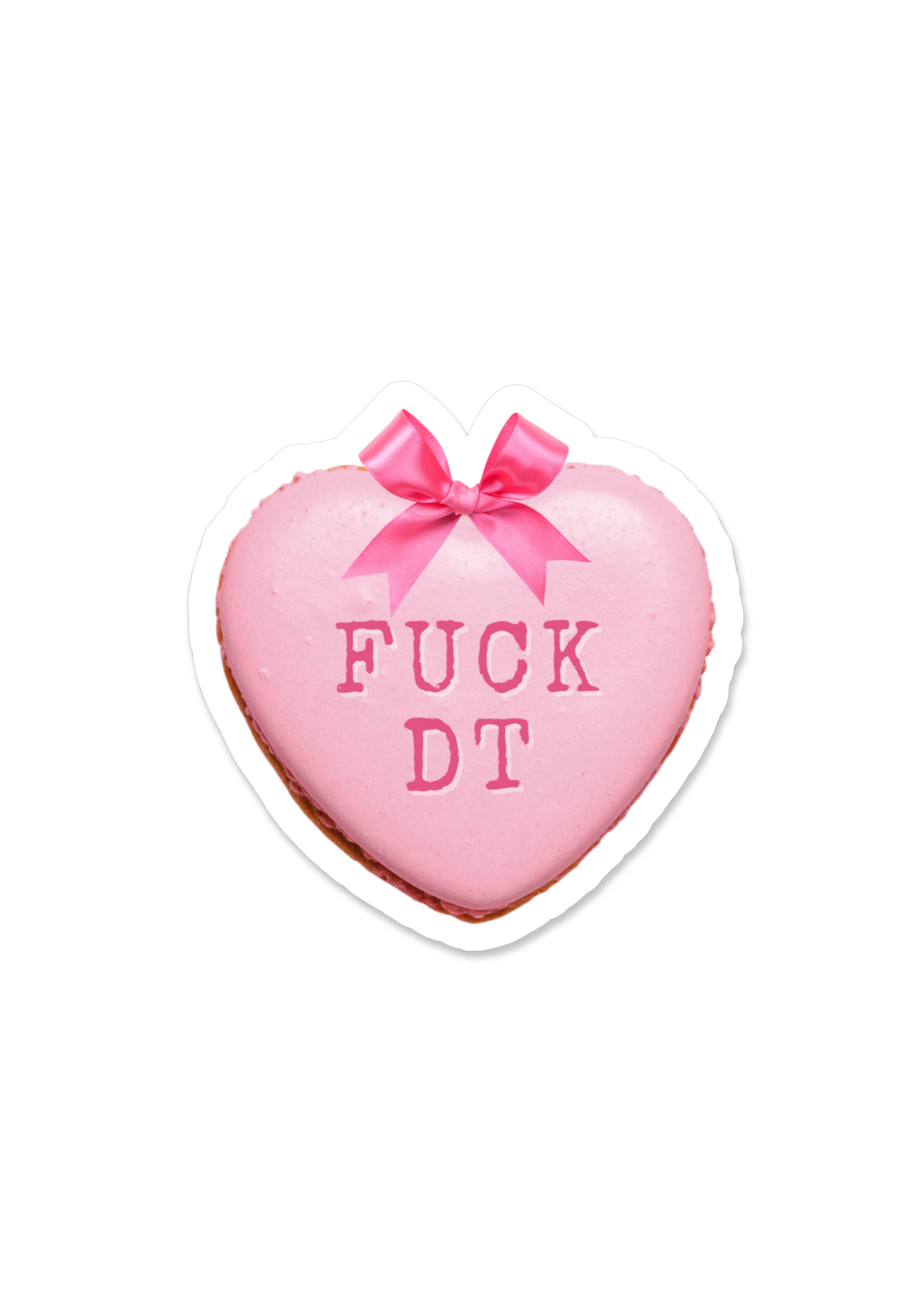 Anti-Fascism Pink Heart Macaron Stickers (Supports ICIRR)