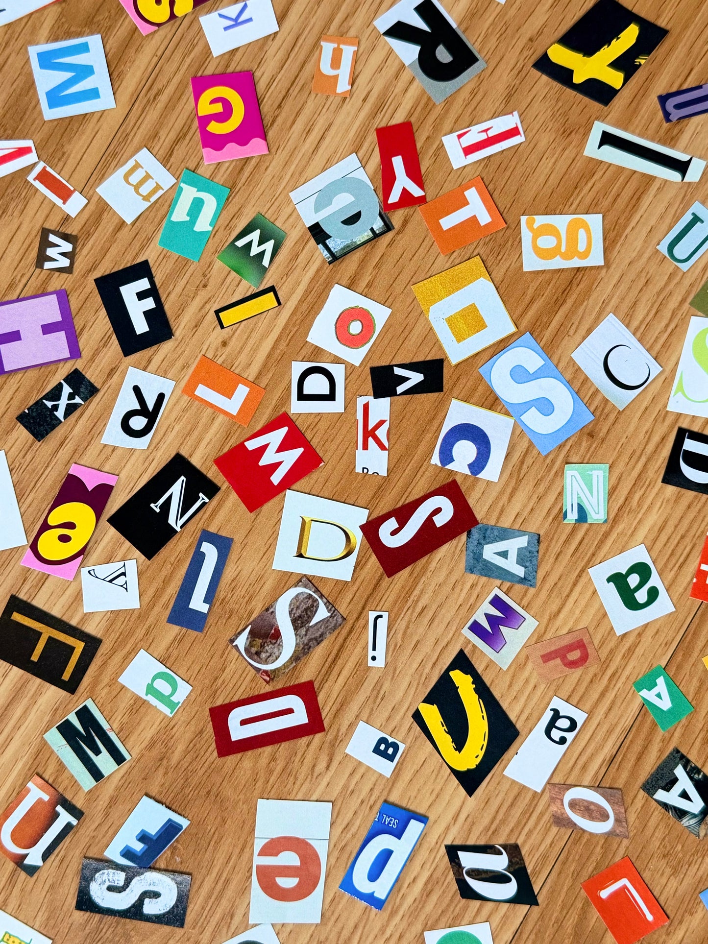 Ransom Note Cut-Out Letter Pack (70+)