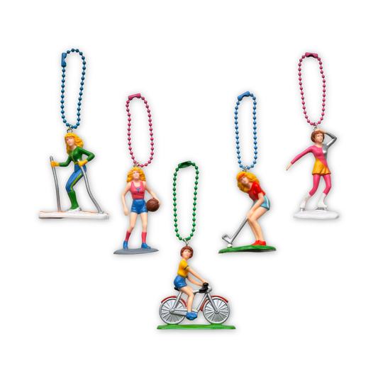 Vintage Tiny Teeny Sports Collection Keychains (1980s)