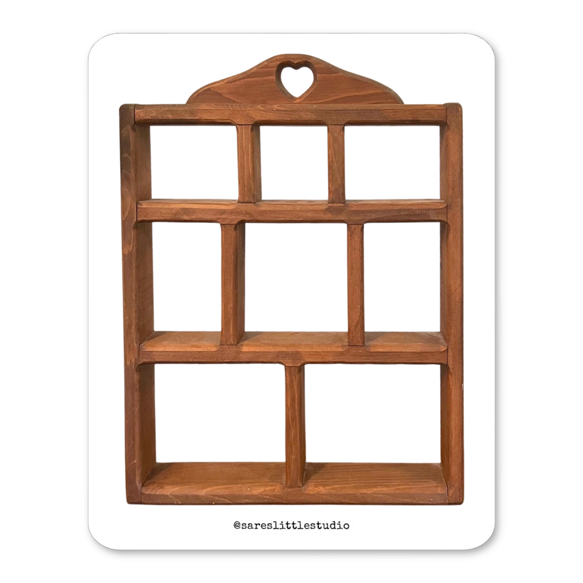 Large Knotty Pine Trinket Shelf Sticker