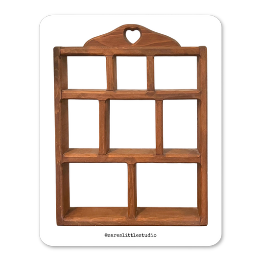 Large Knotty Pine Trinket Shelf Sticker