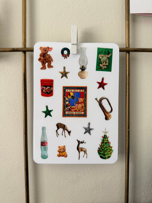 Christmas Vintage Trinkets Sticker Sheet