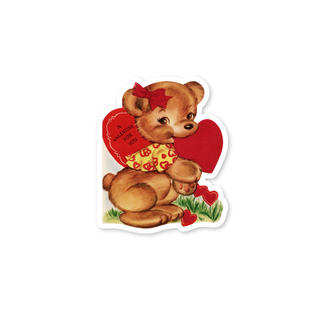 4-Pack Vintage Valentine Die Cut Stickers