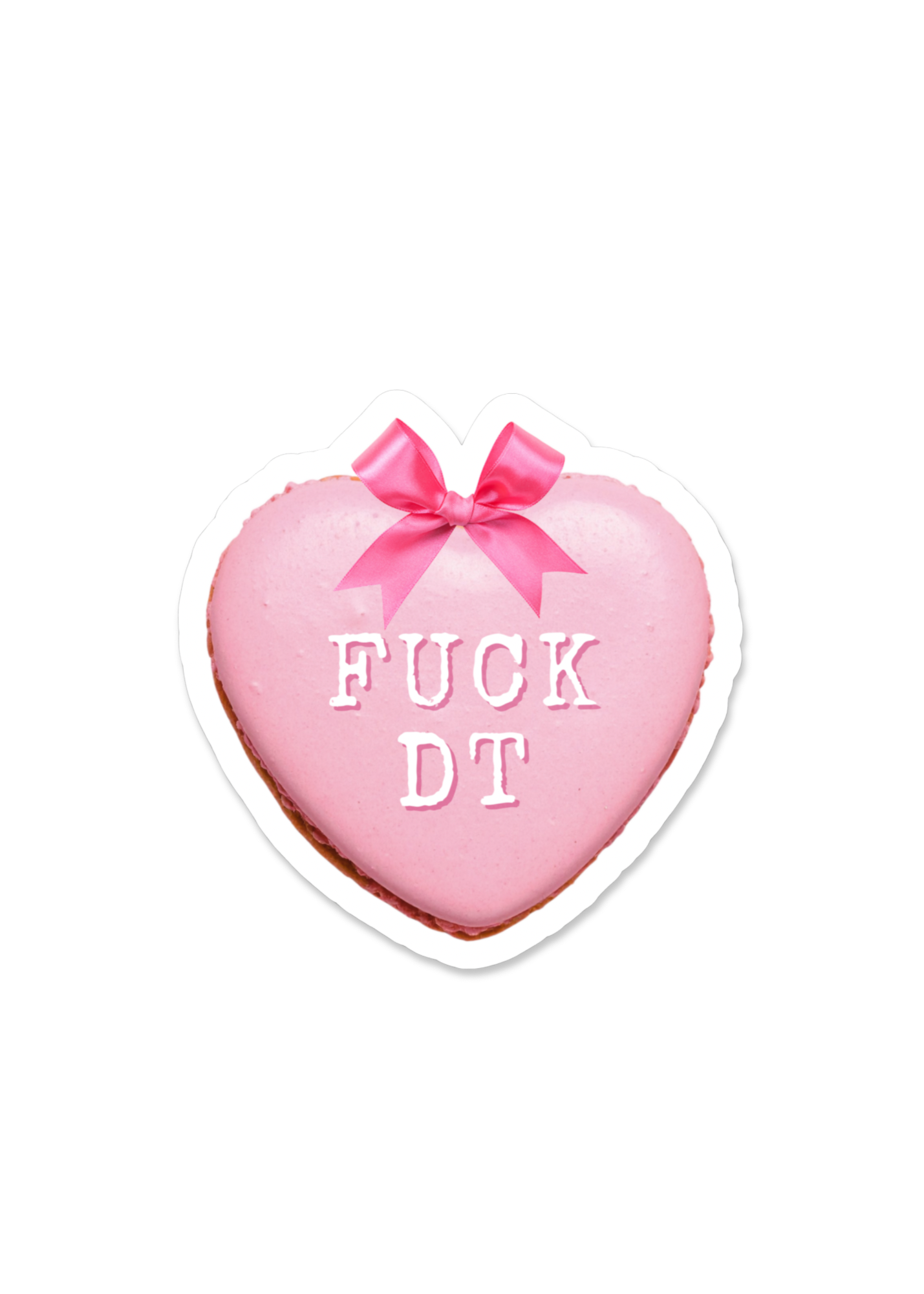 Anti-Fascism Pink Heart Macaron Stickers (Supports ICIRR)