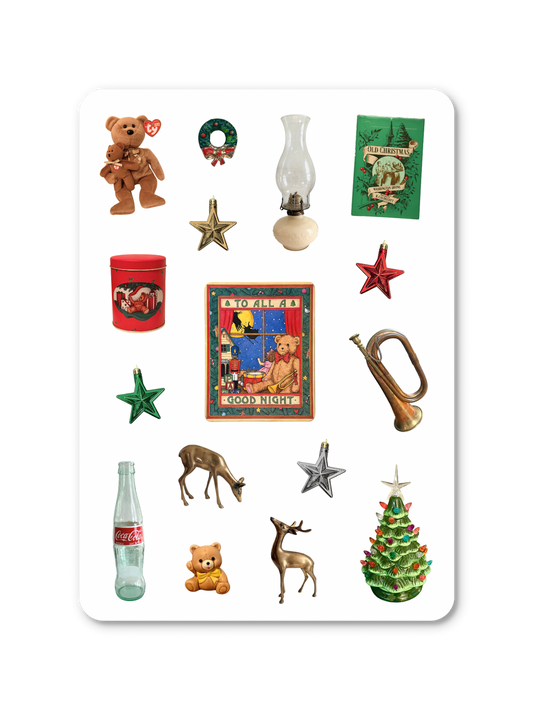 Christmas Vintage Trinkets Sticker Sheet