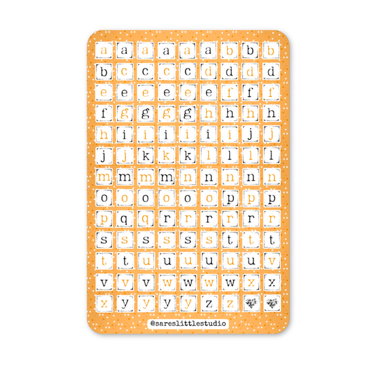 Halloween Rubber Stamp Letters