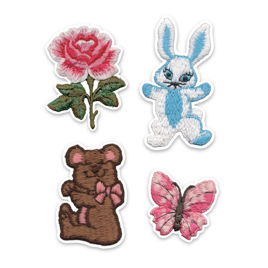 Vintage Springtime Patch Die Cut Stickers