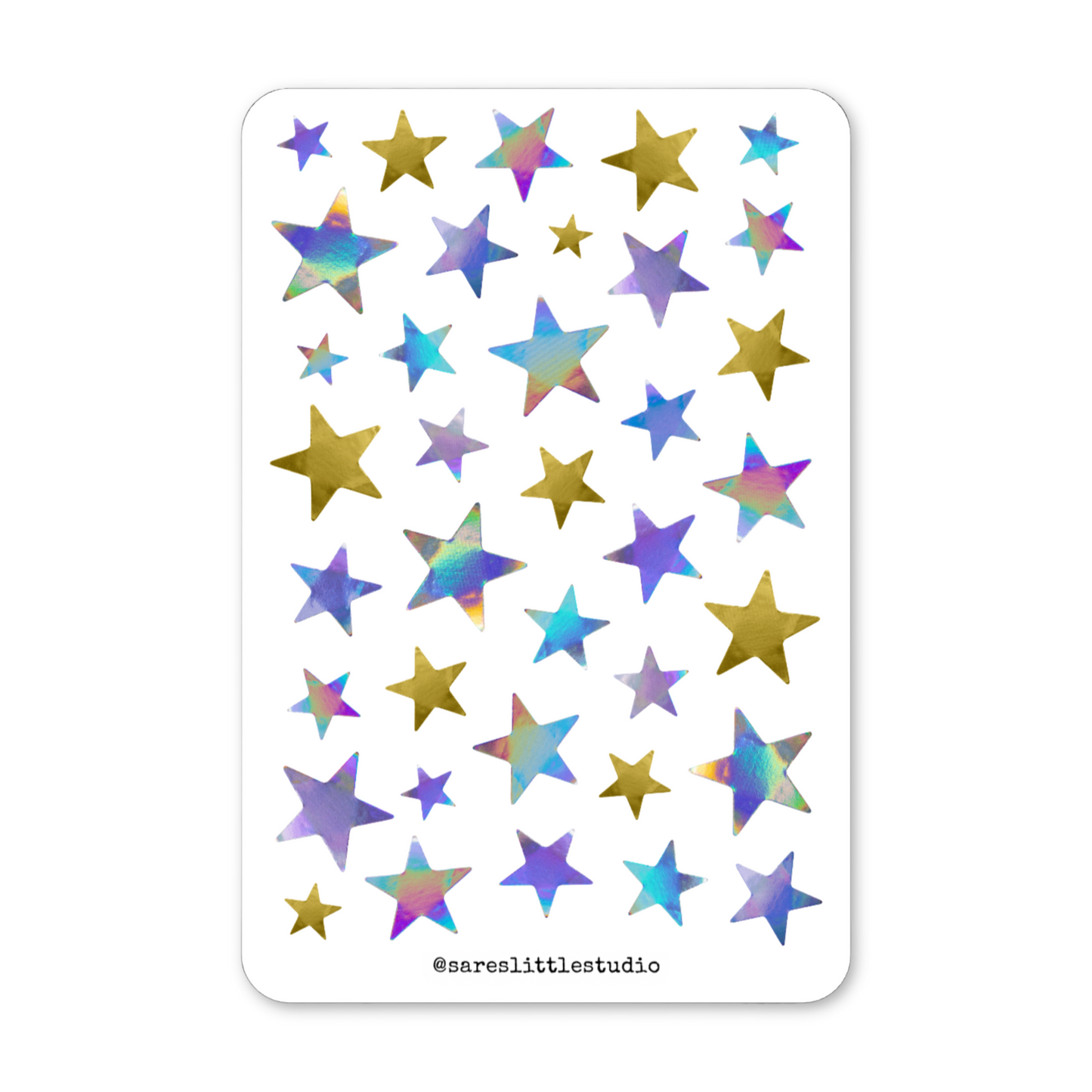 Oil Slick & Gold Star Filler Stickers