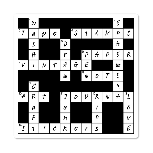 Holographic Crafty Crossword Sticker