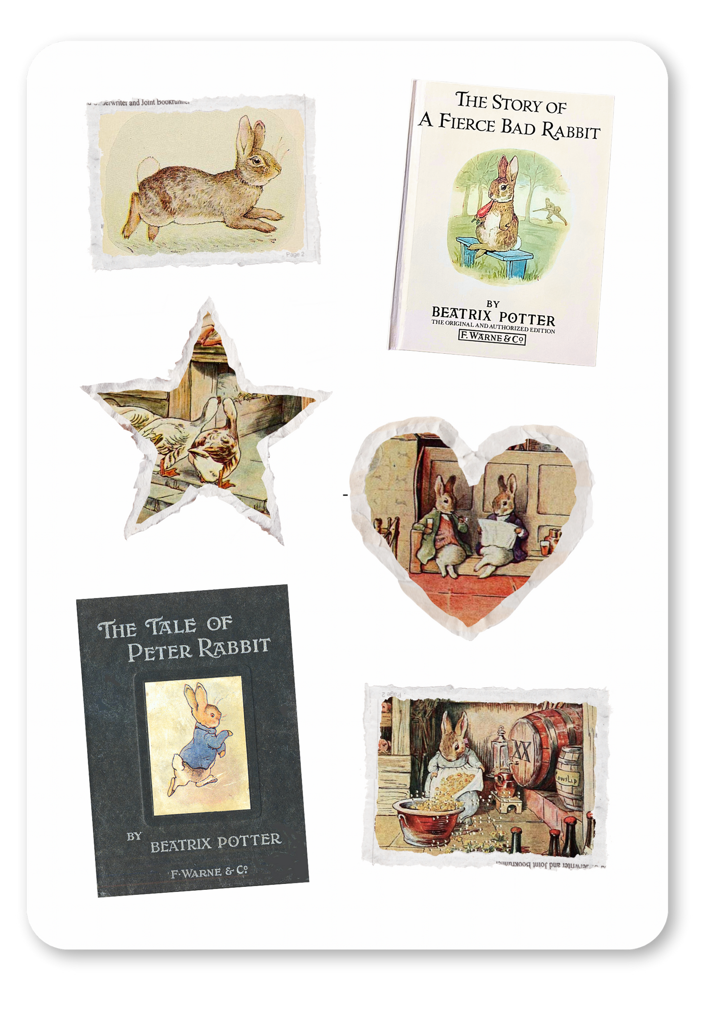 Ripped Pages Peter Rabbit Sticker Sheet