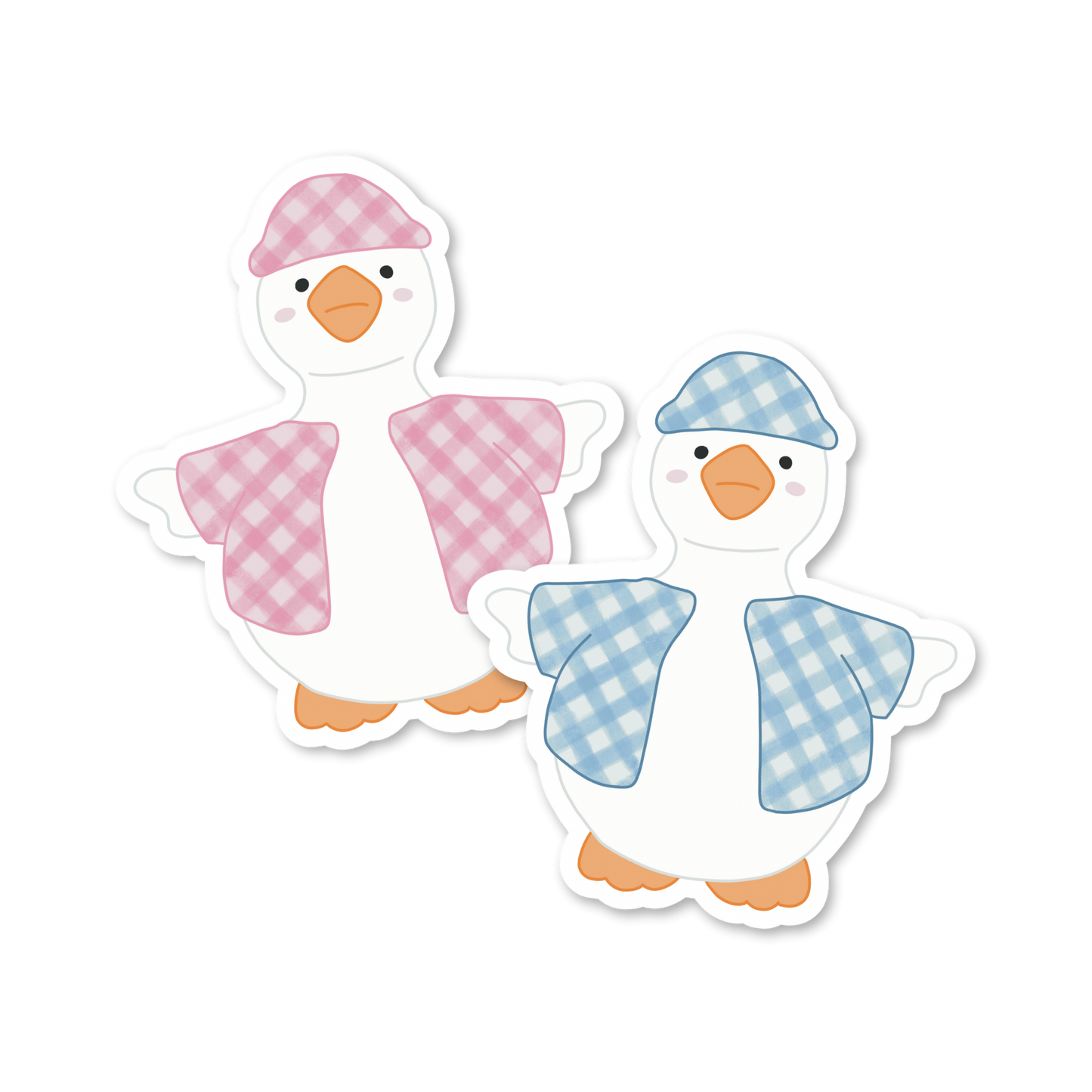 Silly Gingham Goose Stickers