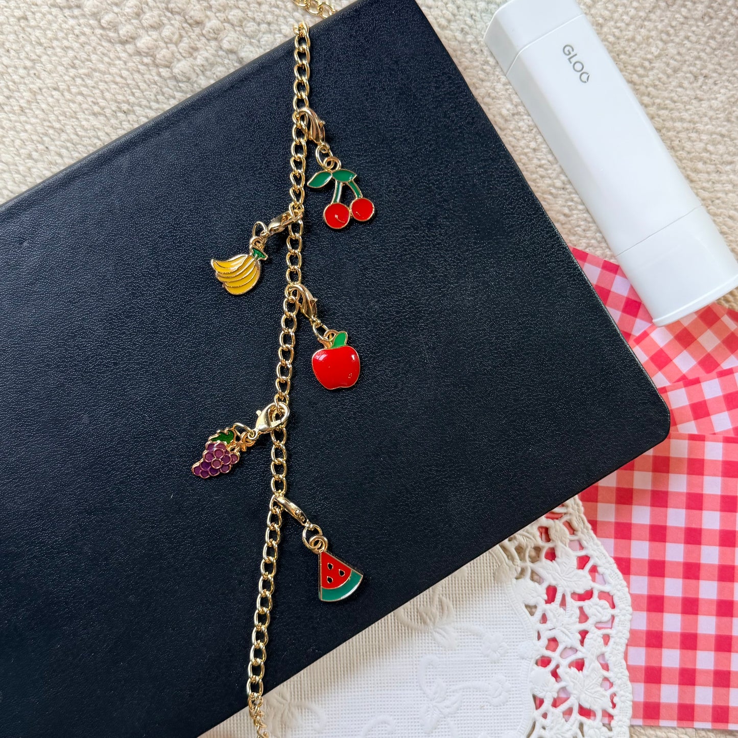 Mini Fruit Charms - Gold
