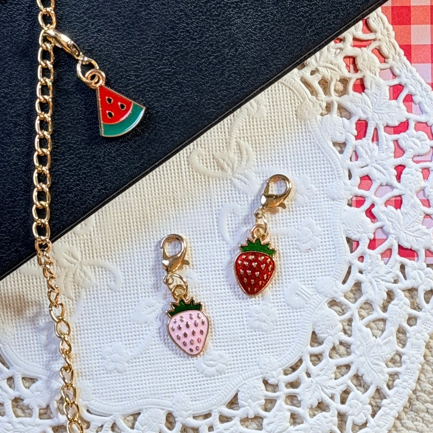 Mini Fruit Charms - Gold