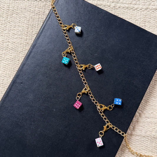 Assorted Mini Dice Charms - Silver or Gold