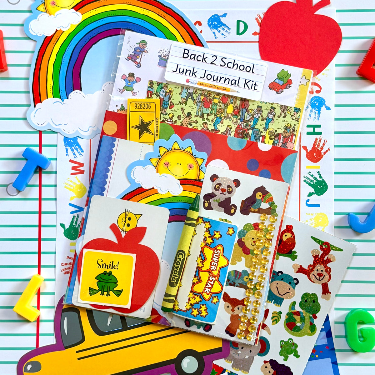 Back 2 School Junk Journal Kit (25+ Pieces)