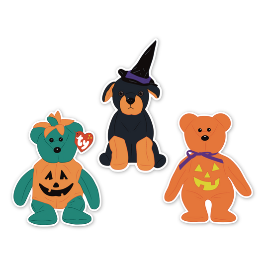 Halloween Beanies Illustrated Die Cuts