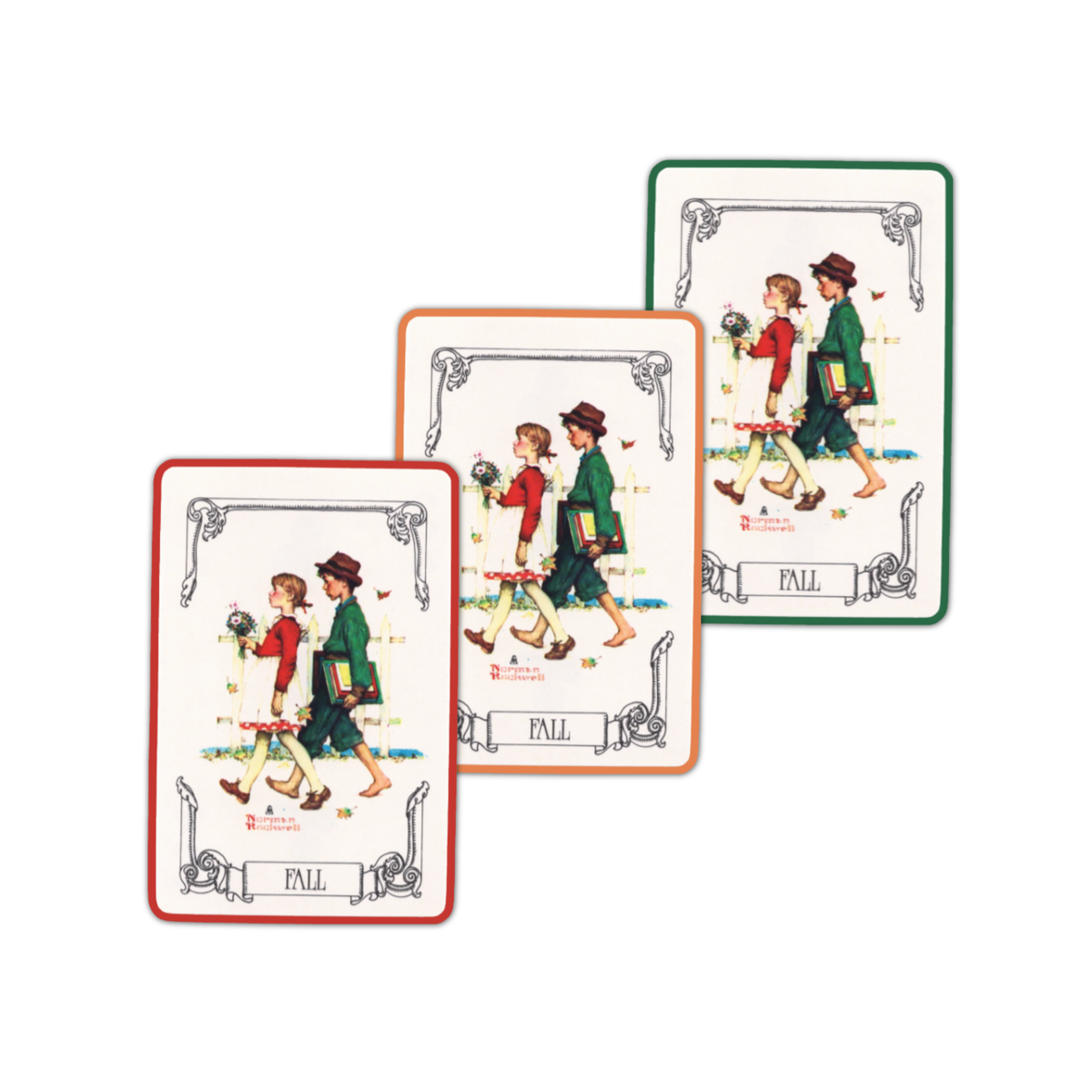 “Fall” Vintage Playing Card Sticker