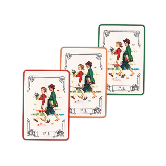 “Fall” Vintage Playing Card Sticker