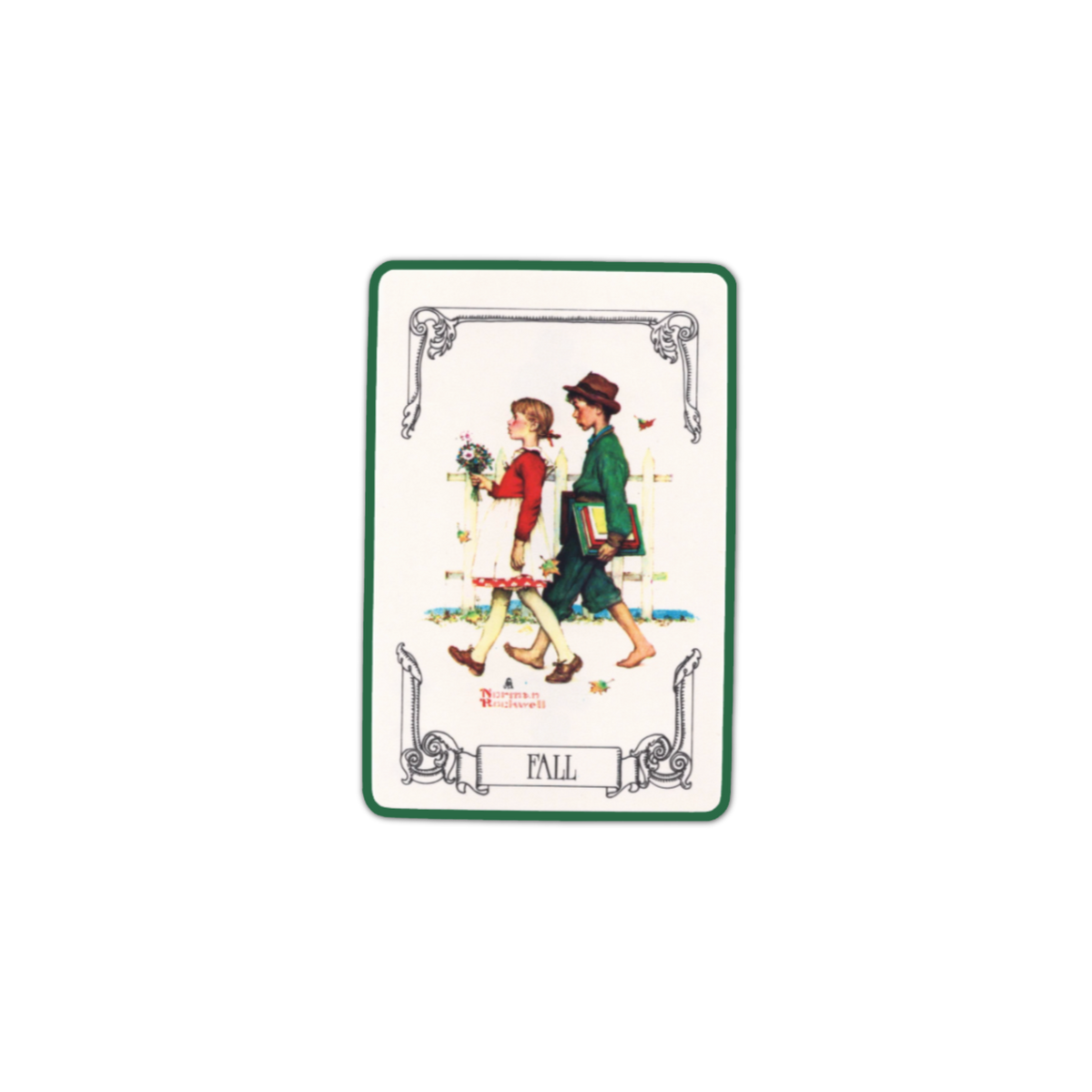 “Fall” Vintage Playing Card Sticker