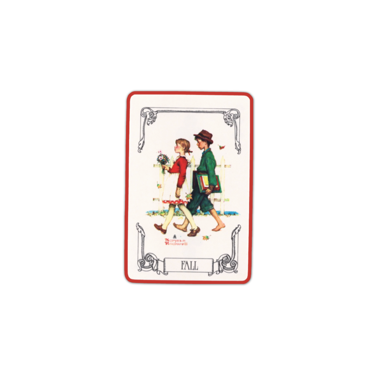 “Fall” Vintage Playing Card Sticker