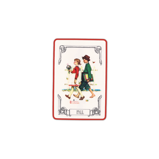 “Fall” Vintage Playing Card Sticker