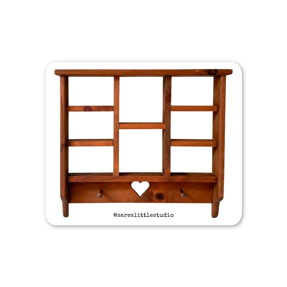 Knotty Pine Trinket Shelf Sticker